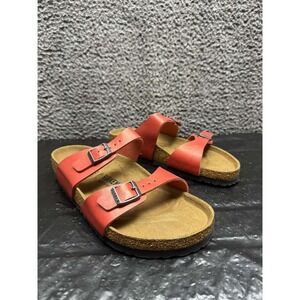 Birkenstock Sydney Birko-Flor Graceful Slip-On Sandals Mars Red Women Size 42 EU